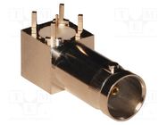 Connector: BNC; socket; female; angled 90°; 75Ω; THT; on PCBs; PTFE AMPHENOL RF