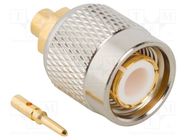 Connector: TNC; plug; male; straight; 50Ω; soldering; for cable AMPHENOL RF