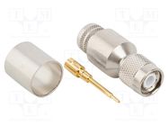 Connector: TNC; plug; male; straight; 50Ω; soldering,crimped; PTFE AMPHENOL RF