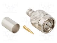 Connector: TNC; plug; male; straight; 75Ω; crimped; for cable; PTFE AMPHENOL RF