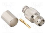 Connector: TNC; plug; female; straight; 50Ω; crimped; for cable AMPHENOL RF