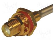 Connector: SMA; socket; female; straight; 50Ω; soldering; PTFE AMPHENOL RF