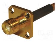 Connector: SMA; socket; female; straight; 50Ω; soldering,crimped AMPHENOL RF