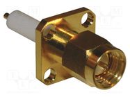 Connector: SMA; socket; male; straight; 50Ω; soldering; PTFE AMPHENOL RF