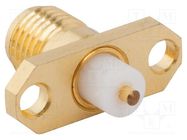 Connector: SMA; socket; female; straight; 50Ω; soldering; Mat: brass AMPHENOL RF