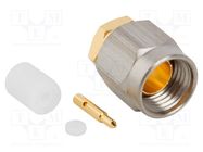 Connector: SMA; plug; male; straight; 50Ω; soldering; for cable AMPHENOL RF