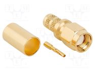 Connector: RP-SMA; plug; reverse,female; straight; 50Ω; for cable AMPHENOL RF