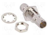 Adapter; Mini-SMB female,both sides; Insulation: PTFE; 75Ω; brass AMPHENOL RF