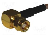 Connector: SMC; plug; female; angled 90°; 50Ω; soldering,crimped AMPHENOL RF