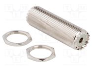 Adapter; UHF female,both sides; Insulation: POM; 50Ω; Mat: brass AMPHENOL RF