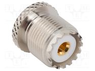 Adapter; SMA female,UHF female; Insulation: PTFE; 50Ω; Mat: brass AMPHENOL RF