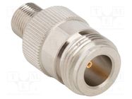 Adapter; F female,N female; Insulation: PTFE; 75Ω; brass; 2GHz AMPHENOL RF