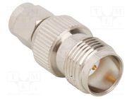 Adapter; RP-TNC female,SMA male; Insulation: PTFE; 50Ω; brass AMPHENOL RF