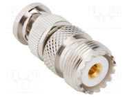 Adapter; BNC male,UHF female; Insulation: PTFE; 50Ω; Mat: brass AMPHENOL RF