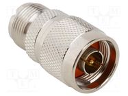 Adapter; N male,UHF female; Insulation: PTFE; 50Ω; Mat: brass AMPHENOL RF