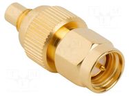 Adapter; SMA male,SMC female; Insulation: PTFE; 50Ω; brass; 10GHz AMPHENOL RF