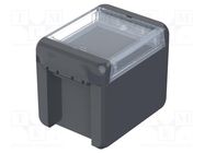 Enclosure: multipurpose; X: 80mm; Y: 113mm; Z: 90mm; BOCUBE; graphite BOPLA