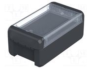 Enclosure: multipurpose; X: 80mm; Y: 151mm; Z: 60mm; BOCUBE; graphite BOPLA