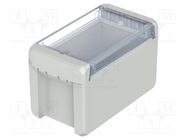 Enclosure: multipurpose; X: 80mm; Y: 151mm; Z: 90mm; BOCUBE; grey BOPLA