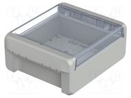 Enclosure: multipurpose; X: 125mm; Y: 151mm; Z: 60mm; BOCUBE; grey BOPLA