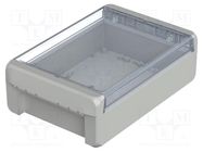 Enclosure: multipurpose; X: 125mm; Y: 191mm; Z: 60mm; BOCUBE; grey BOPLA