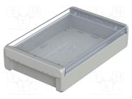 Enclosure: multipurpose; X: 170mm; Y: 271mm; Z: 60mm; BOCUBE; grey BOPLA