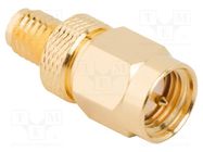 Adapter; SMA male,SSMA female; Insulation: PTFE; 50Ω; brass AMPHENOL RF