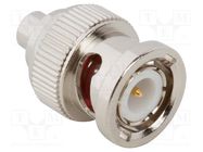 Adapter; BNC male,MCX female; Insulation: PTFE; 50Ω; Mat: brass AMPHENOL RF