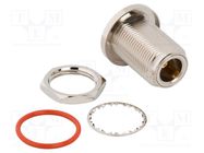 Adapter; AMC female,N female; Insulation: PTFE; 50Ω; brass; 6GHz AMPHENOL RF