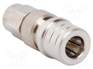 Adapter; QMA male,SMA male; Insulation: PTFE; 50Ω; brass; 18GHz AMPHENOL RF