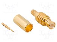 Connector: MCX; plug; male; straight; 50Ω; crimped; for cable; PTFE AMPHENOL RF