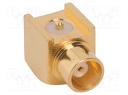 Connector: MCX; socket; female; angled 90°; 50Ω; SMT; on PCBs; PTFE AMPHENOL RF