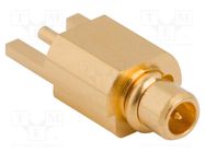 Connector: MMCX; socket; male; straight; 50Ω; SMT; on PCBs; PTFE AMPHENOL RF