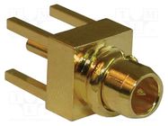 Connector: MMCX; socket; male; straight; 50Ω; THT; on PCBs; PTFE AMPHENOL RF