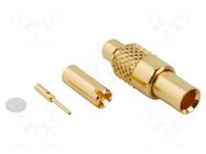 Connector: MMCX; plug; male; straight; 50Ω; soldering; for cable AMPHENOL RF