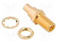 Adapter; MMCX female,both sides; Insulation: PTFE; 50Ω; brass AMPHENOL RF