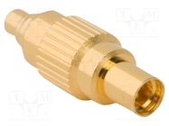 Adapter; MMCX male,MMCX female; Insulation: PTFE; 50Ω; brass; 6GHz AMPHENOL RF