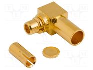 Connector: MMCX; plug; male; angled 90°; 50Ω; 1.37 mm Micro-cable AMPHENOL RF