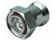 Adapter; 7/16 male,7/16 female; Insulation: PTFE; 50Ω; Mat: brass AMPHENOL RF