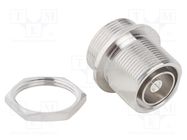 Adapter; 7/16 female,both sides; Insulation: PTFE; 50Ω; Mat: brass AMPHENOL RF