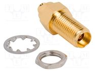 Connector: coaxial; socket; female; straight; 50Ω; soldering; 40GHz AMPHENOL RF