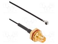 Cable; AMC female,RP-SMA male; angled,straight; 0.1m AMPHENOL RF