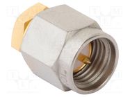 Connector: SMA; plug; male; straight; 50Ω; soldering,crimped; PTFE AMPHENOL RF