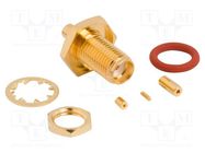 Connector: SMA; socket; female; straight; 50Ω; 0.81 mm Micro-cable AMPHENOL RF