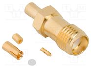 Connector: SMA; plug; female; straight; 50Ω; 1.32 mm Micro-cable AMPHENOL RF