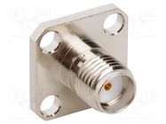 Connector: SMA; socket; female; straight; 50Ω; soldering; PTFE AMPHENOL RF