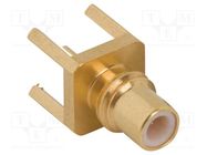 Connector: SMC; socket; male; straight; 50Ω; THT; for cable; PTFE AMPHENOL RF