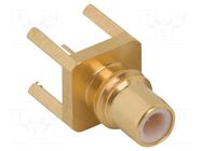 Connector: SMC; socket; male; straight; 50Ω; THT; for cable; PTFE AMPHENOL RF