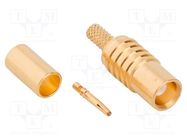 Connector: MCX; plug; female; straight; 50Ω; crimped; for cable AMPHENOL RF