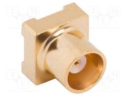 Connector: MCX; socket; female; straight; 50Ω; SMT; on PCBs; PTFE AMPHENOL RF